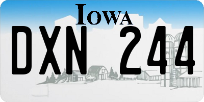 IA license plate DXN244