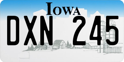 IA license plate DXN245