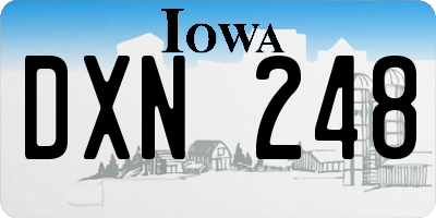 IA license plate DXN248