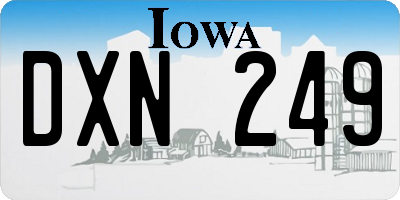 IA license plate DXN249