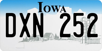 IA license plate DXN252