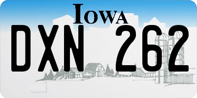IA license plate DXN262