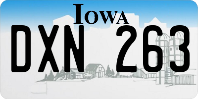 IA license plate DXN263