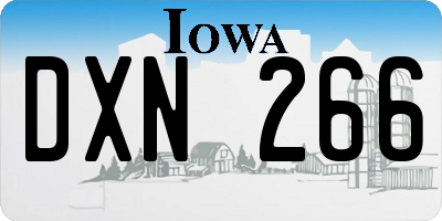 IA license plate DXN266