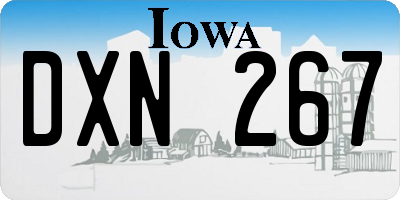 IA license plate DXN267