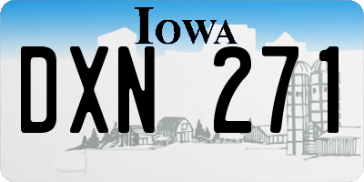 IA license plate DXN271