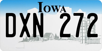 IA license plate DXN272