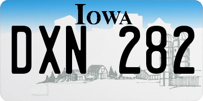 IA license plate DXN282