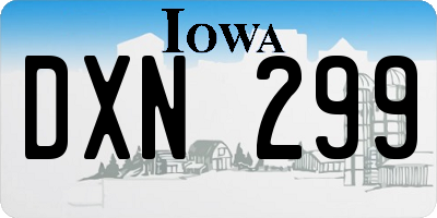 IA license plate DXN299