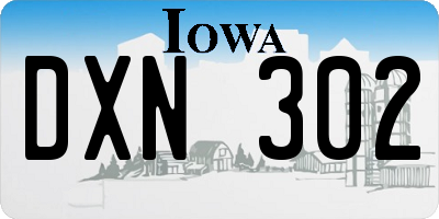 IA license plate DXN302