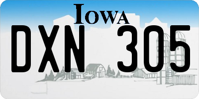 IA license plate DXN305