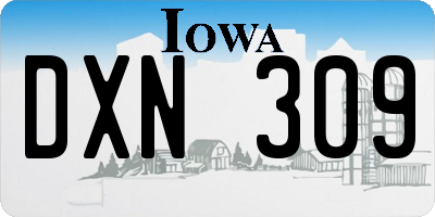 IA license plate DXN309