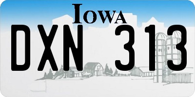 IA license plate DXN313