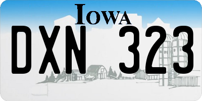 IA license plate DXN323