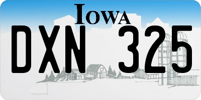 IA license plate DXN325