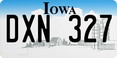 IA license plate DXN327