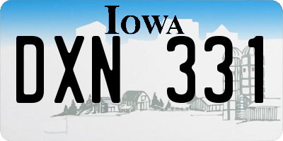 IA license plate DXN331
