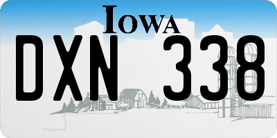 IA license plate DXN338