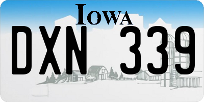 IA license plate DXN339