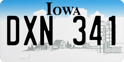 IA license plate DXN341