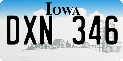 IA license plate DXN346