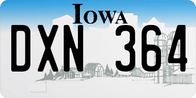 IA license plate DXN364