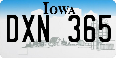 IA license plate DXN365