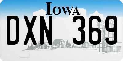 IA license plate DXN369