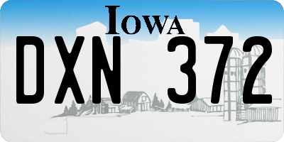 IA license plate DXN372