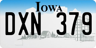 IA license plate DXN379