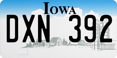 IA license plate DXN392