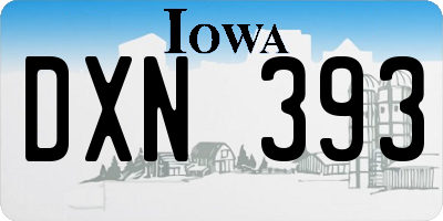 IA license plate DXN393