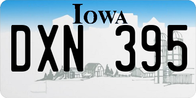 IA license plate DXN395