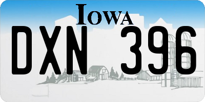 IA license plate DXN396
