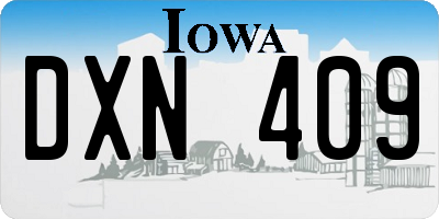 IA license plate DXN409