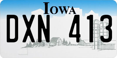 IA license plate DXN413