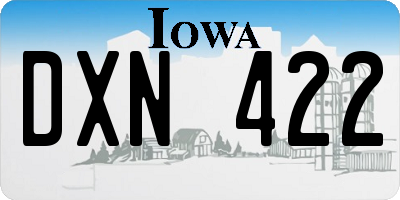 IA license plate DXN422