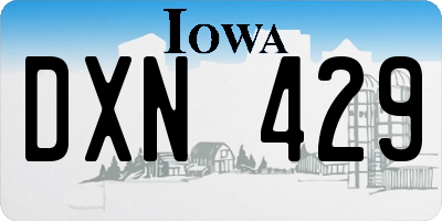 IA license plate DXN429