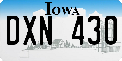 IA license plate DXN430