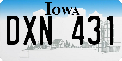 IA license plate DXN431