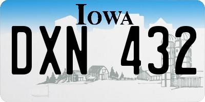 IA license plate DXN432