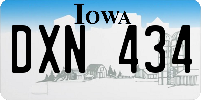 IA license plate DXN434
