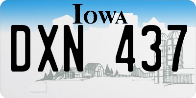 IA license plate DXN437