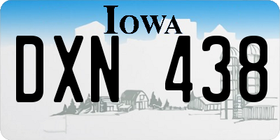 IA license plate DXN438