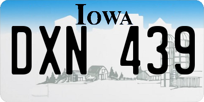 IA license plate DXN439