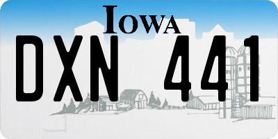 IA license plate DXN441