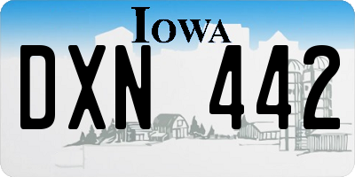IA license plate DXN442