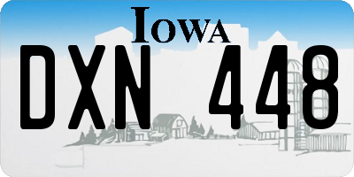 IA license plate DXN448