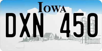 IA license plate DXN450