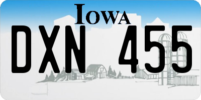IA license plate DXN455